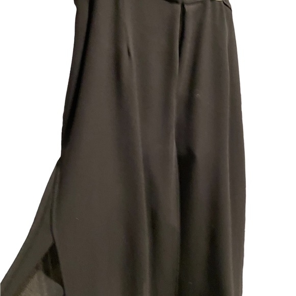 Super Dressy pants with split hems and chiffon overlay. - Picture 6 of 6